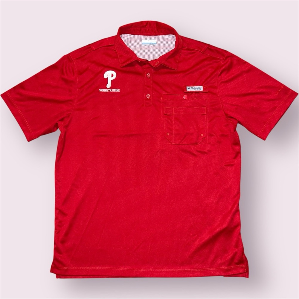 Philadelphia Phillies Columbia PFG Spring Training Shirt Mens XL MLB Baseball